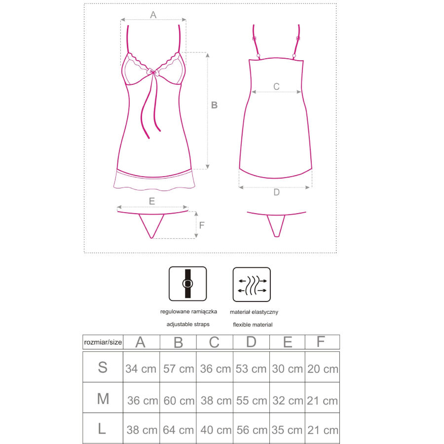 LIVCO CORSETTI FASHION - LUISE 1710 BABYDOLL + TANGA NEGRO S - Imagen 5